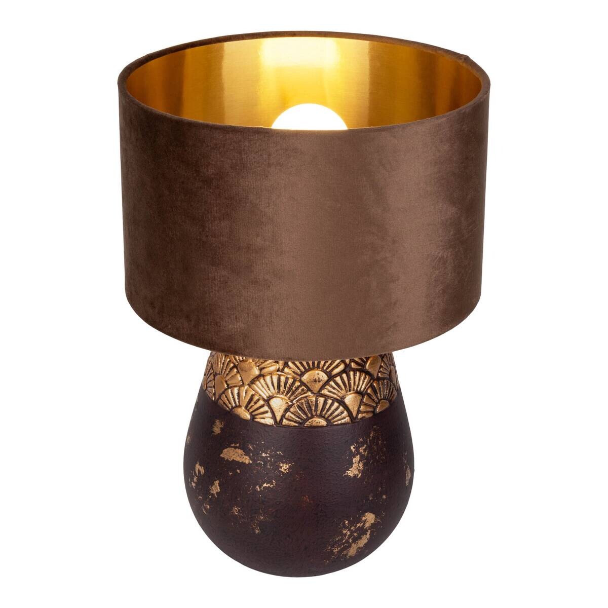 Näve Leuchten Tischleuchte tabak Keramik B/H/T/D: ca. 26x39x26x26 cm E27 1 Brennstellen