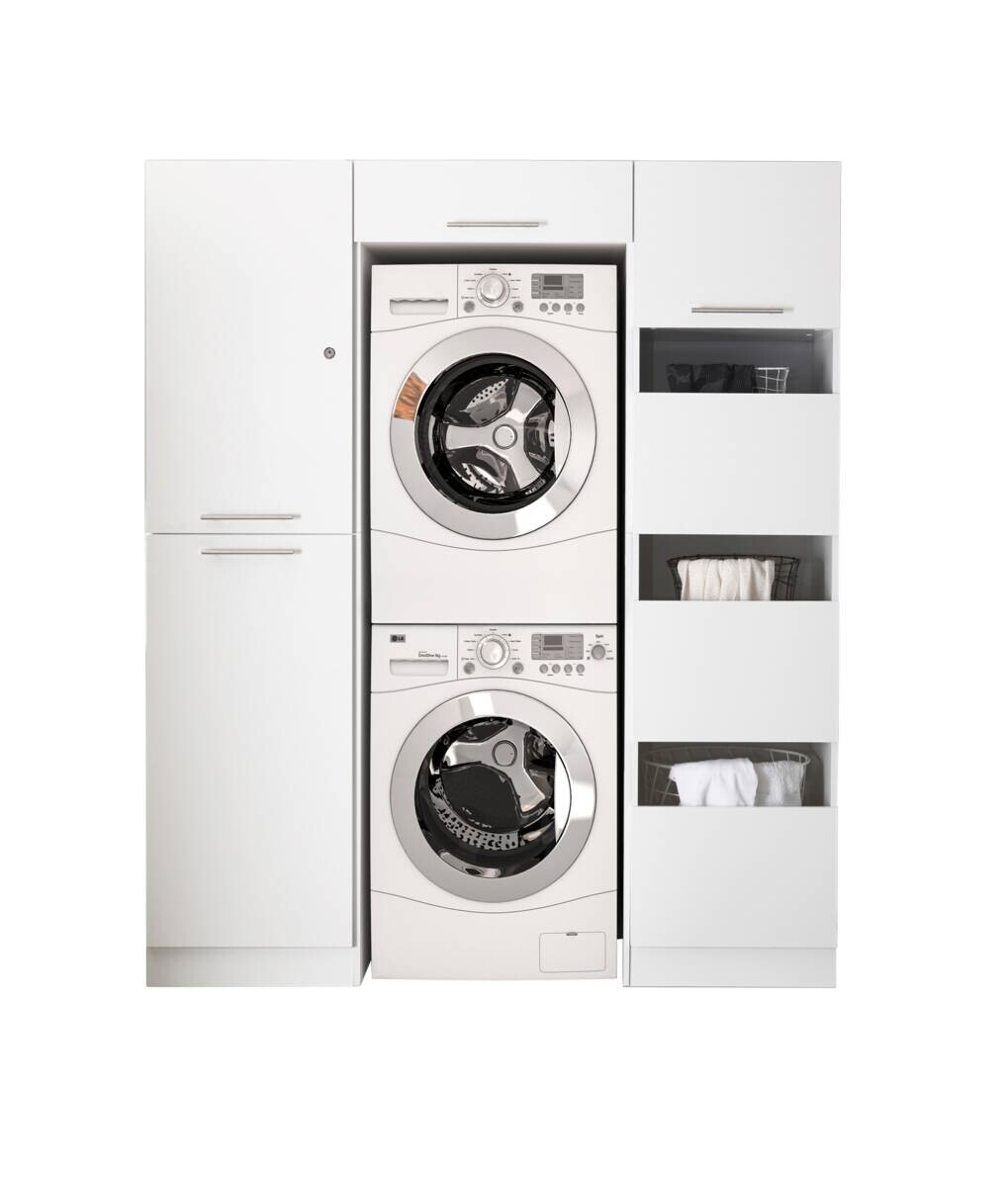 Respekta Hauswirtschaftsraum-Set Clara weiß matt B/H/T: ca. 167,4x200x67,6 cm