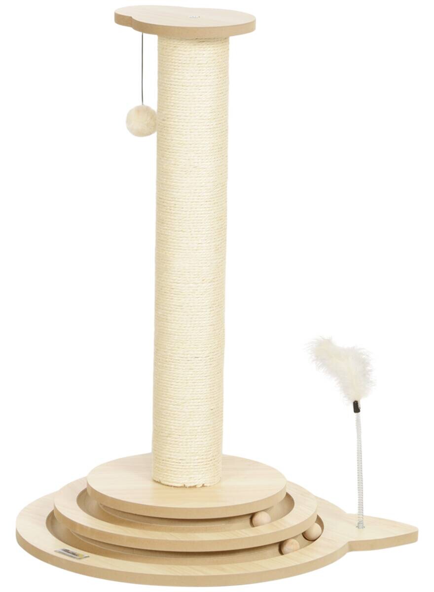 PawHut Kratzstamm Eiche Sisal B/H/L: ca. 45x69x45 cm