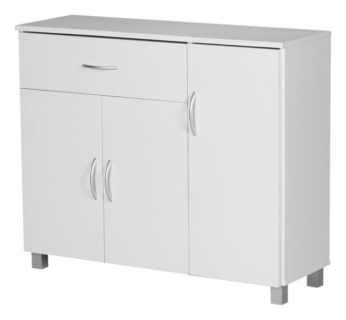 Sideboard weiß silber B/H/T: ca. 90x75x30 cm