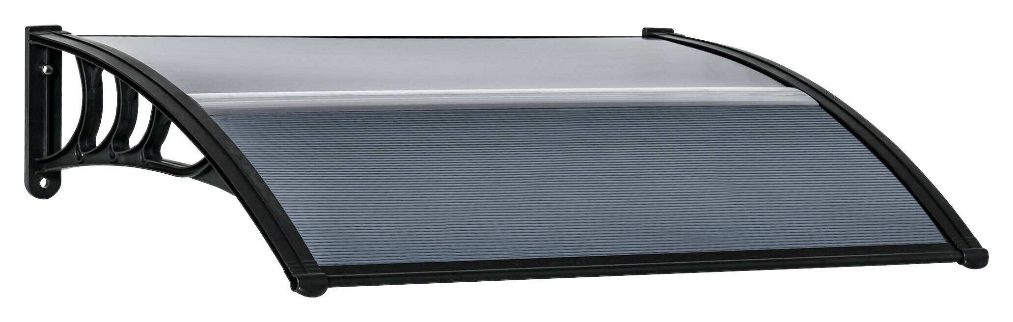 Outsunny Vordach für Haustür schwarz B/H/L: ca. 75x23x100 cm