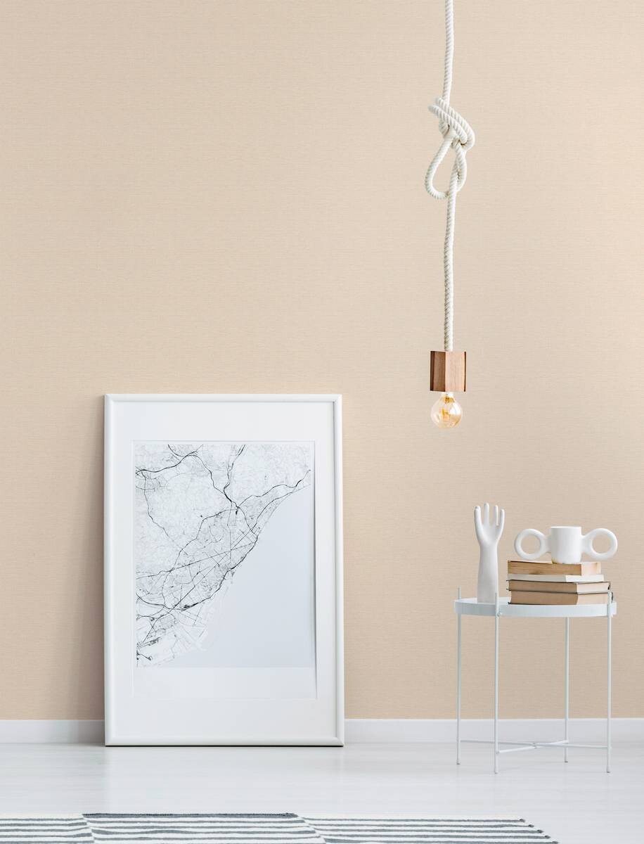 A.S.Creation Vliestapete Björn Uni creme B/L: ca. 53x1005 cm