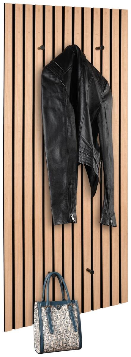 Wandgarderobe Grace Eiche Artisan Nachbildung schwarz B/H/T: ca. 50x125x7 cm Wandgarderobe Grace Eiche Artisan Nachbildung schwarz B/H/T: ca. 50x125x7 cm