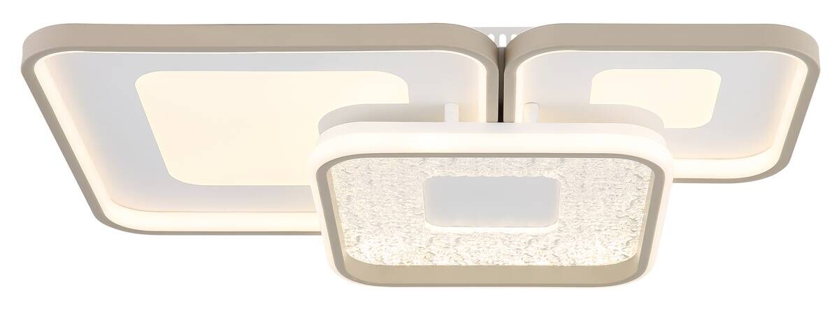 GLOBO LED-Deckenleuchte sand weiß Opal Metall Kunststoff B/H/L: ca. 45,5x10x65 cm 1 Brennstellen