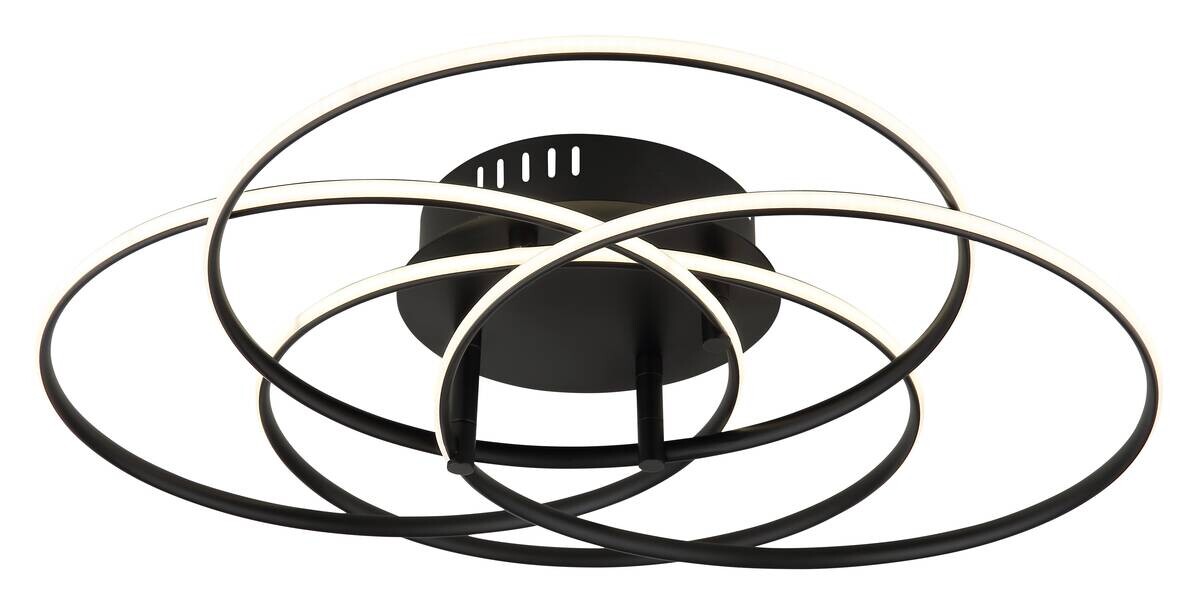 GLOBO Deckenleuchte mattschwarz Opal Metall Aluminium H/D: ca. 11,4x51,5 cm 1 Brennstellen