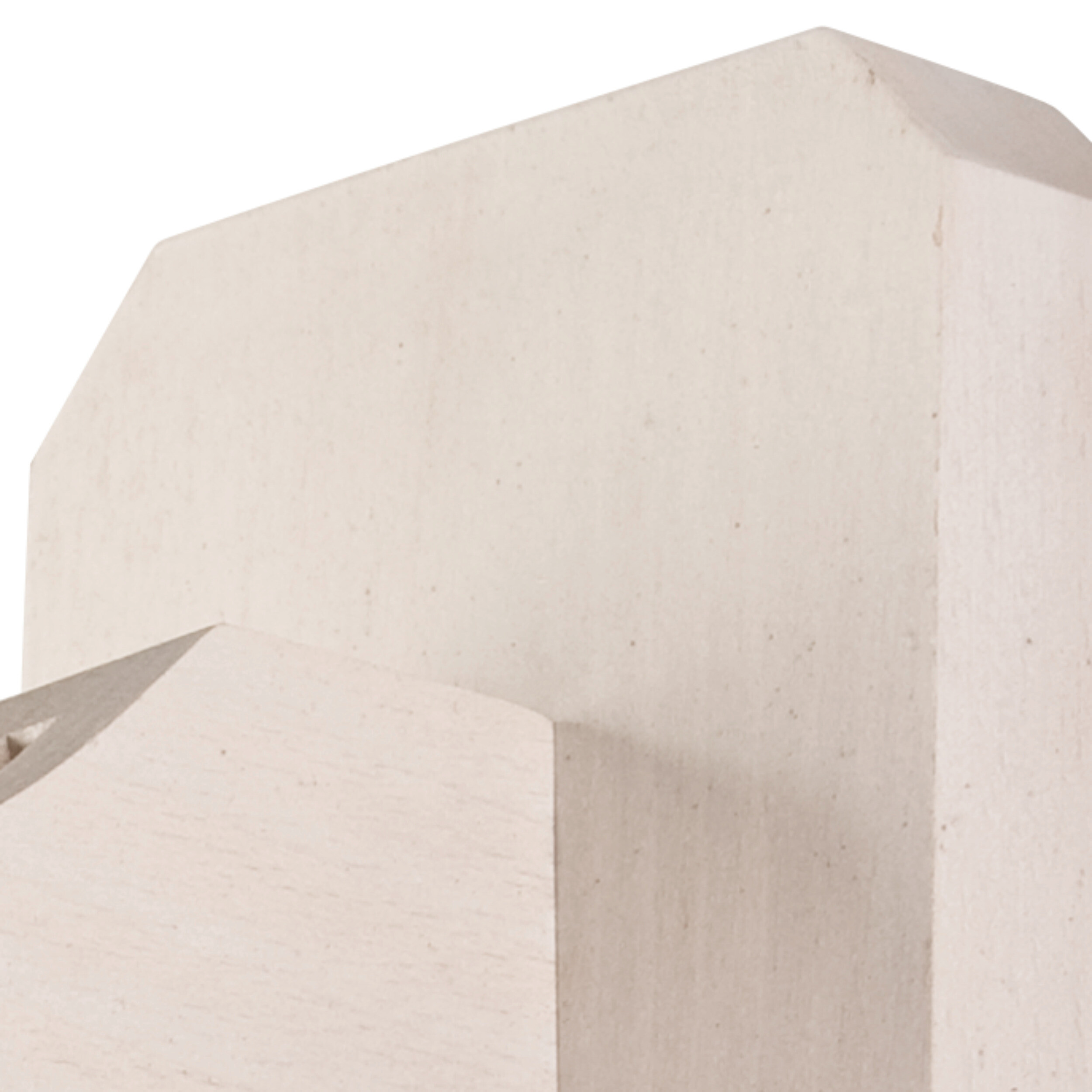 Lamkur Wandleuchte weiß buche Glas Stahl Holz B/H/L: ca. 20x20x30 cm E27 1 Brennstellen