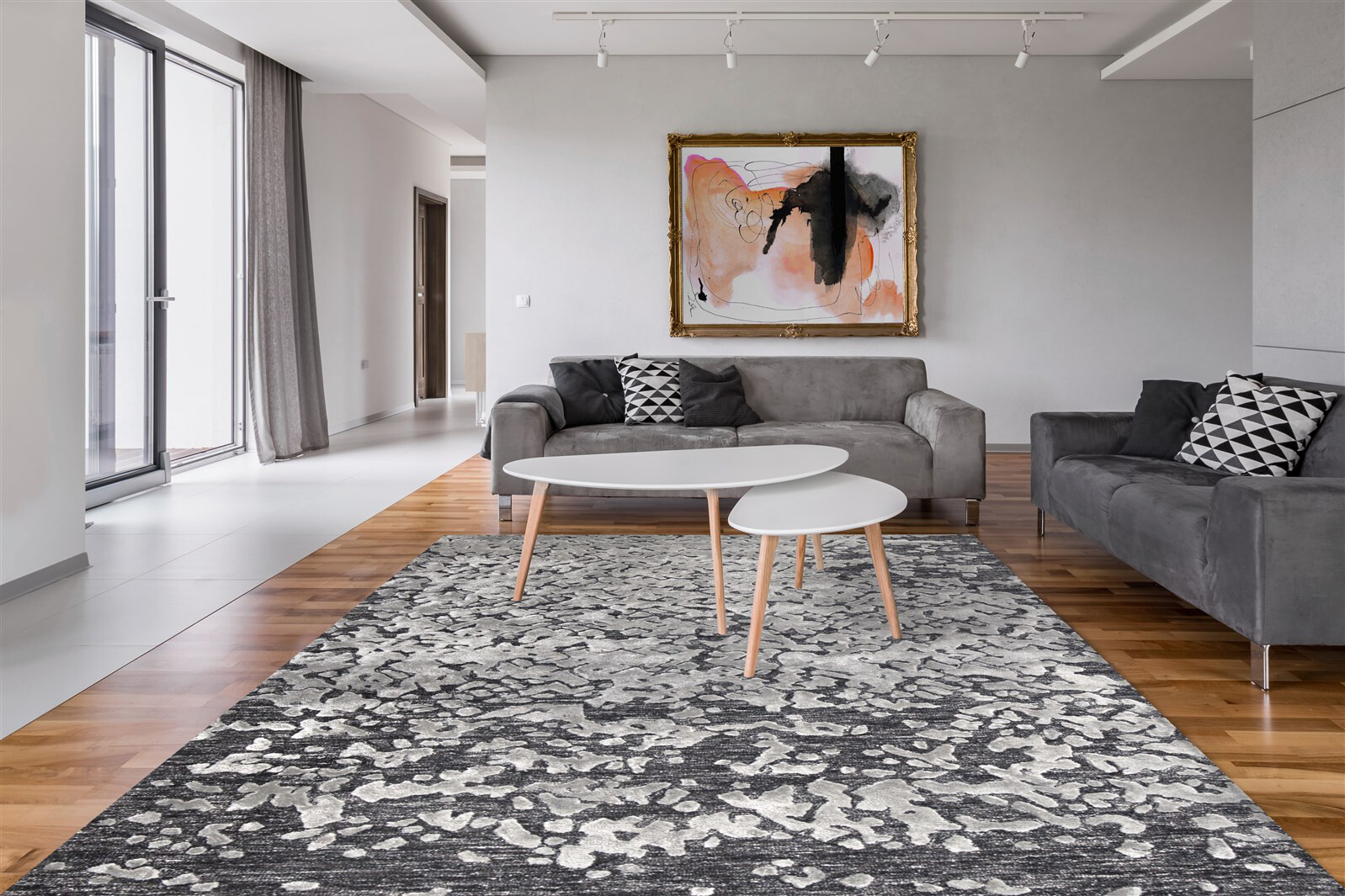 Arte Espina Kurzflorteppich Damast 400 creme B/L: ca. 140x200 cm