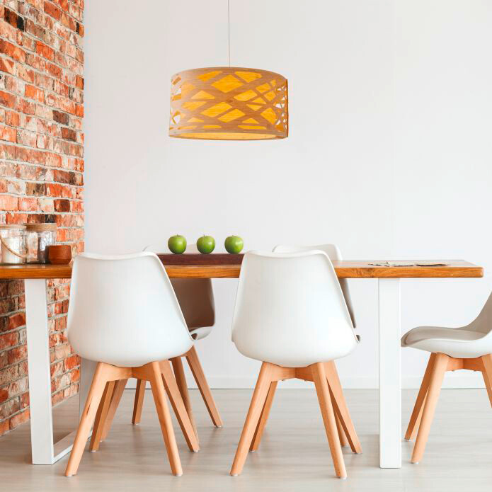 Näve Leuchten Pendelleuchte natur Bambus D: ca. 40 cm E27 1 Brennstellen