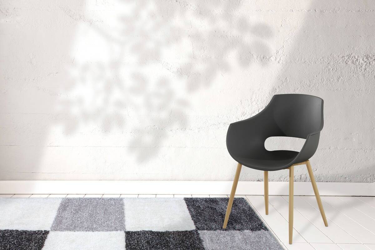 Stuhl Alice 100 2er schwarz Kunststoff B/H/T: ca. 59x85x58 cm