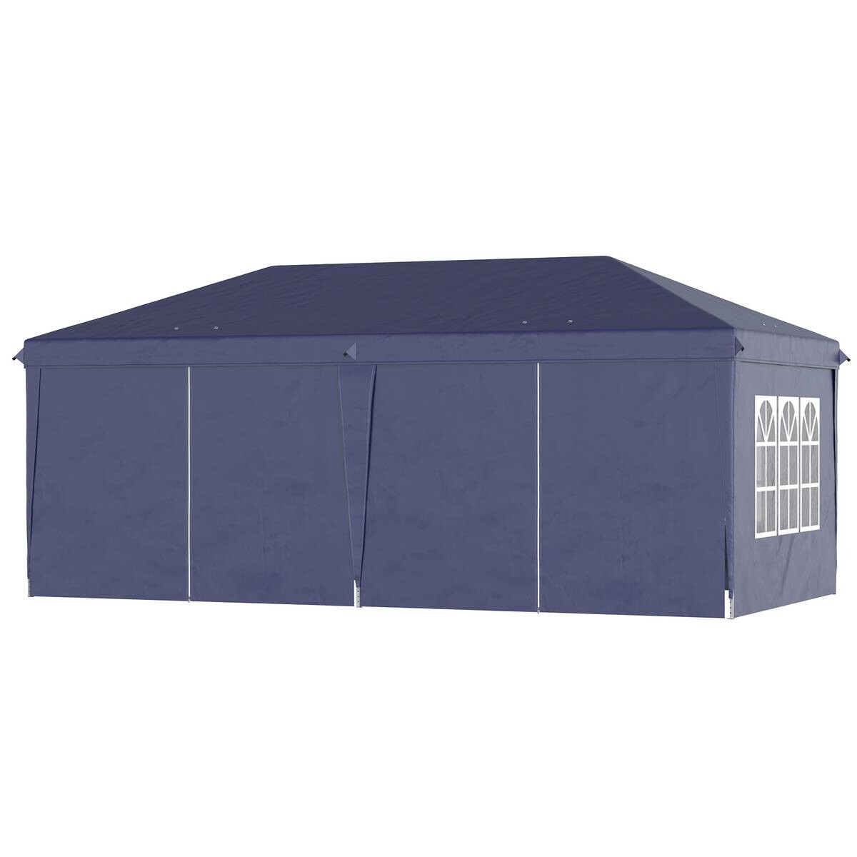 Outsunny Pavillon blau Stahl B/H/L: ca. 295x270x585 cm