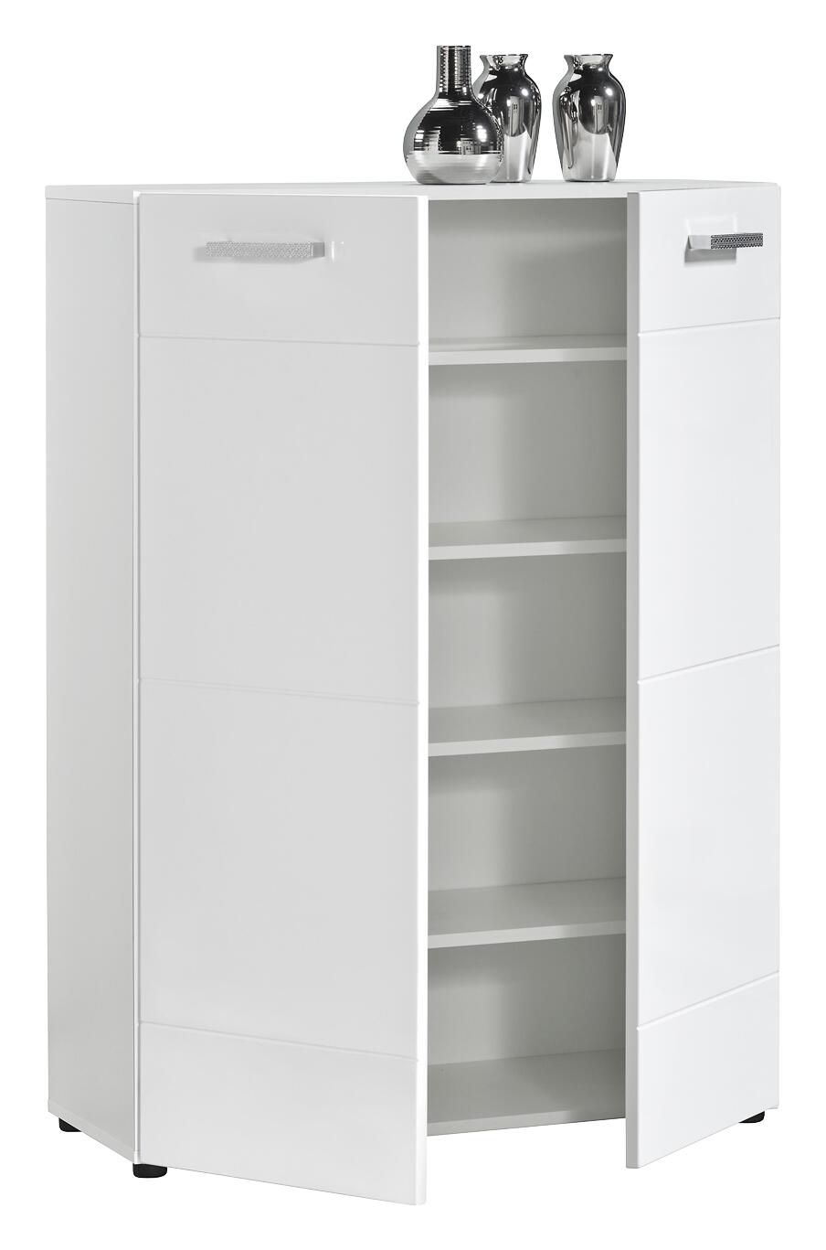 Kommode Kairo 1 weiß weiß Hochglanz B/H/T: ca. 79x111x34 cm