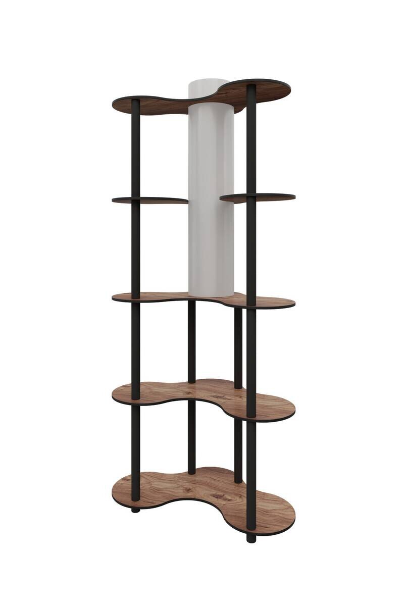 Opviq Stehleuchte nussbaum PVC MDF B/H/T/L/D: ca. 17x150x17x17x17 cm E27 1 Brennstellen