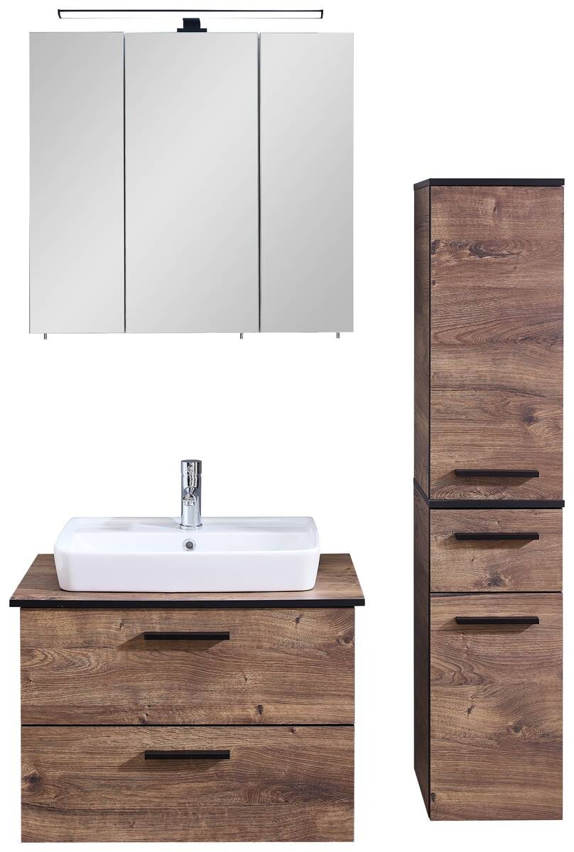 Badezimmer-Set Quickset 374 Eiche Ribeck Nachbildung B/H/T: ca. 75x200x44,5 cm