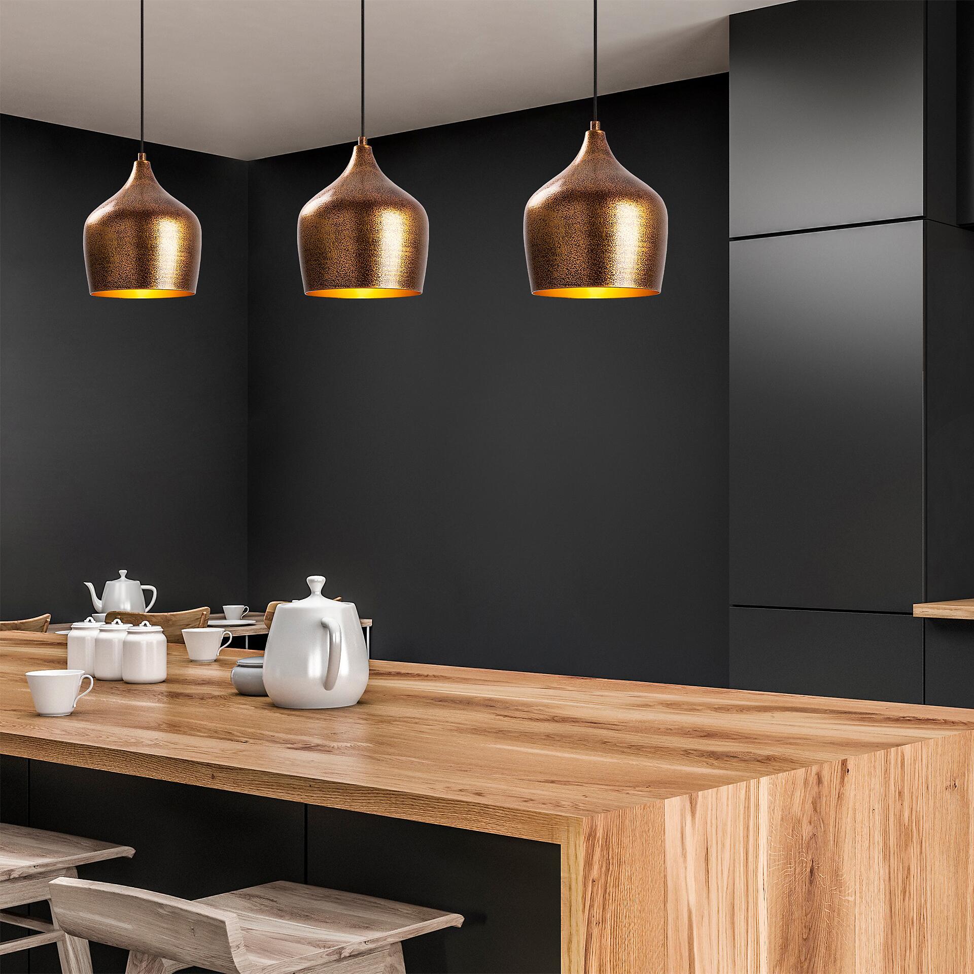 Opviq Pendelleuchte Murek-11555 mehrfarbig Metall B/H/T/L/D: ca. 20x125x20x20x20 cm E27 1 Brennstellen