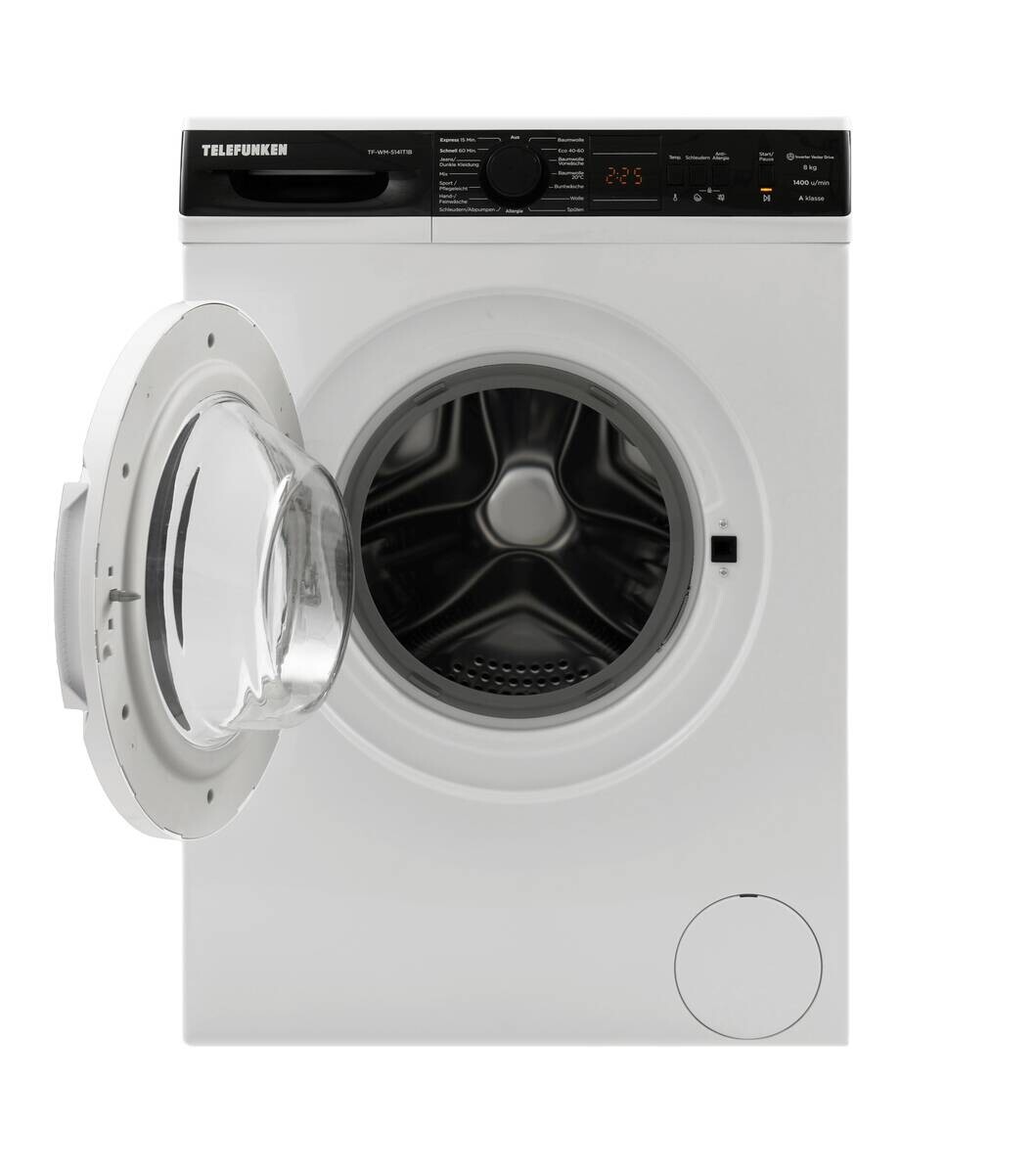 TELEFUNKEN Waschmaschine TF-WM-5141T1B weiß B/H/T: ca. 60x85x53 cm ca. 8 kg