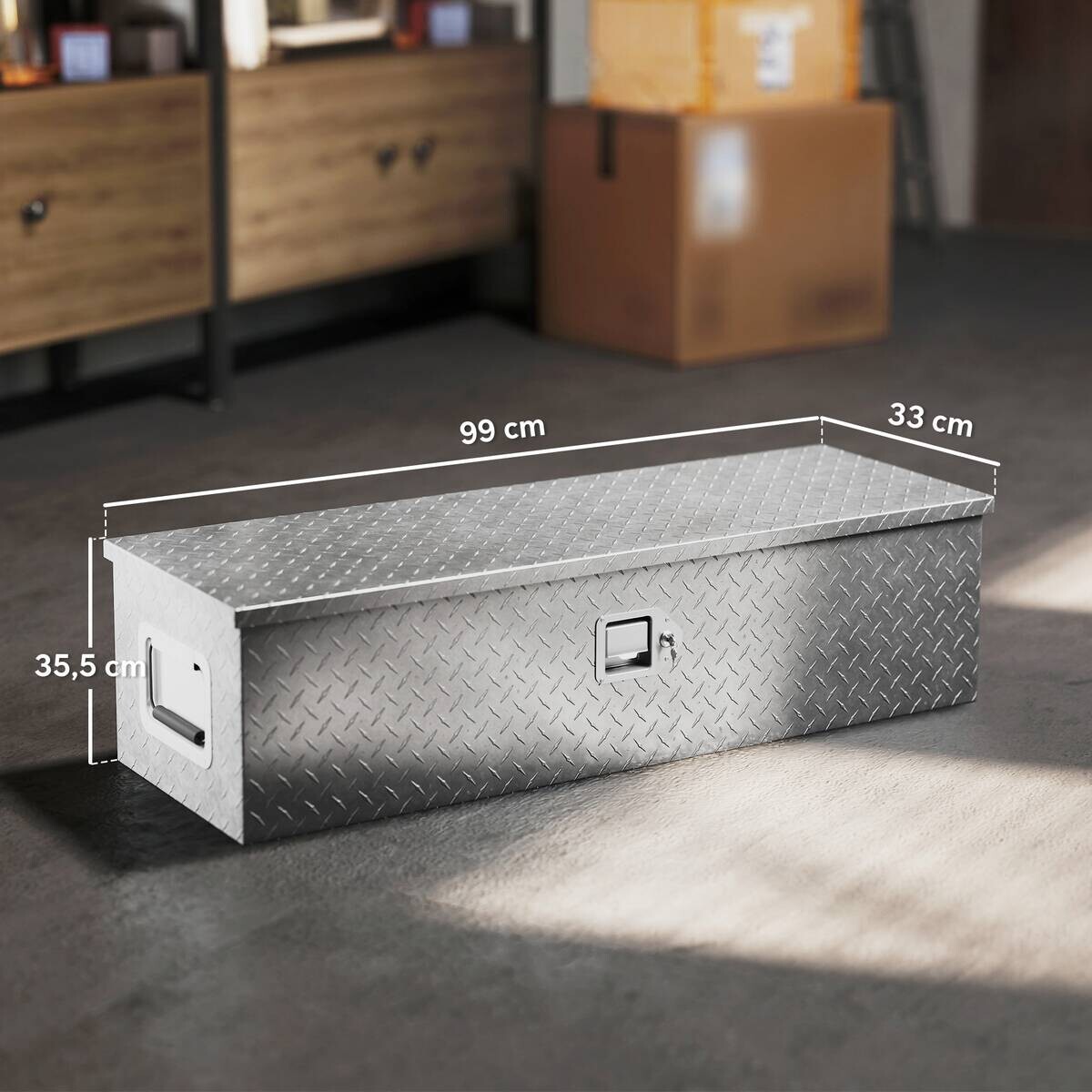 HOMCOM Gerätekasten B/H/L: ca. 33x25,5x99 cm