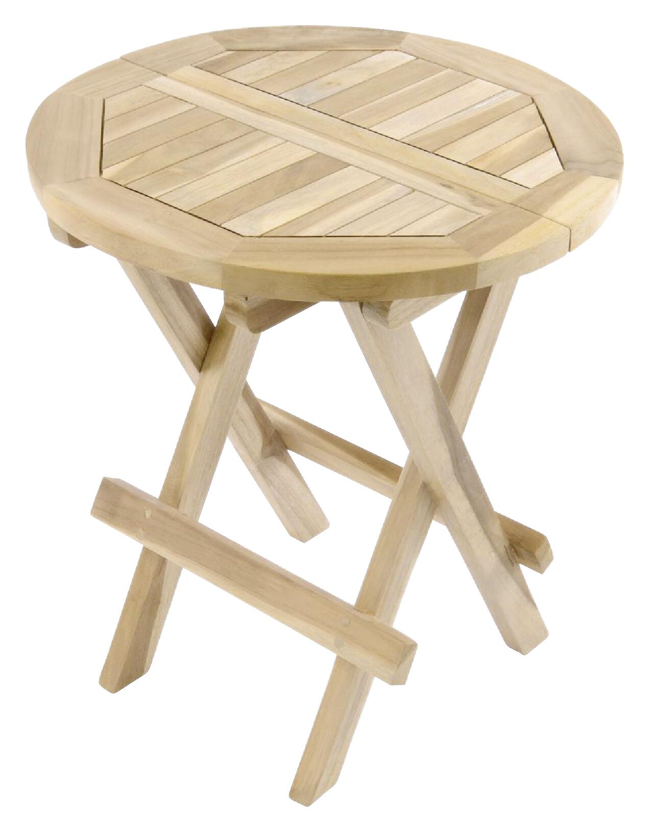 VCM Beistelltisch braun Holz H/D: ca. 46x40 cm