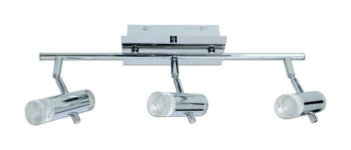 Näve Leuchten LED Deckenleuchte NV1236042 Chrom Metall Kunststoff B/H/T: ca. 9x17x46 cm 3 Brennstellen