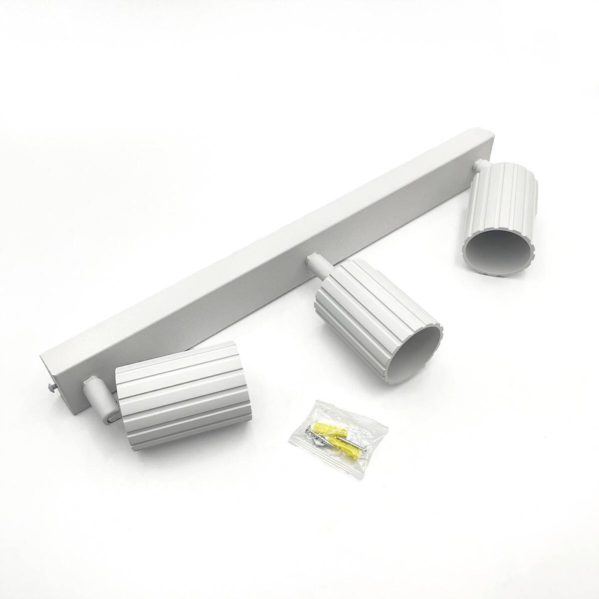 Lamkur Strahler Prisma weiß Stahl B/H/L: ca. 6,5x16,5x45 cm 3 Brennstellen