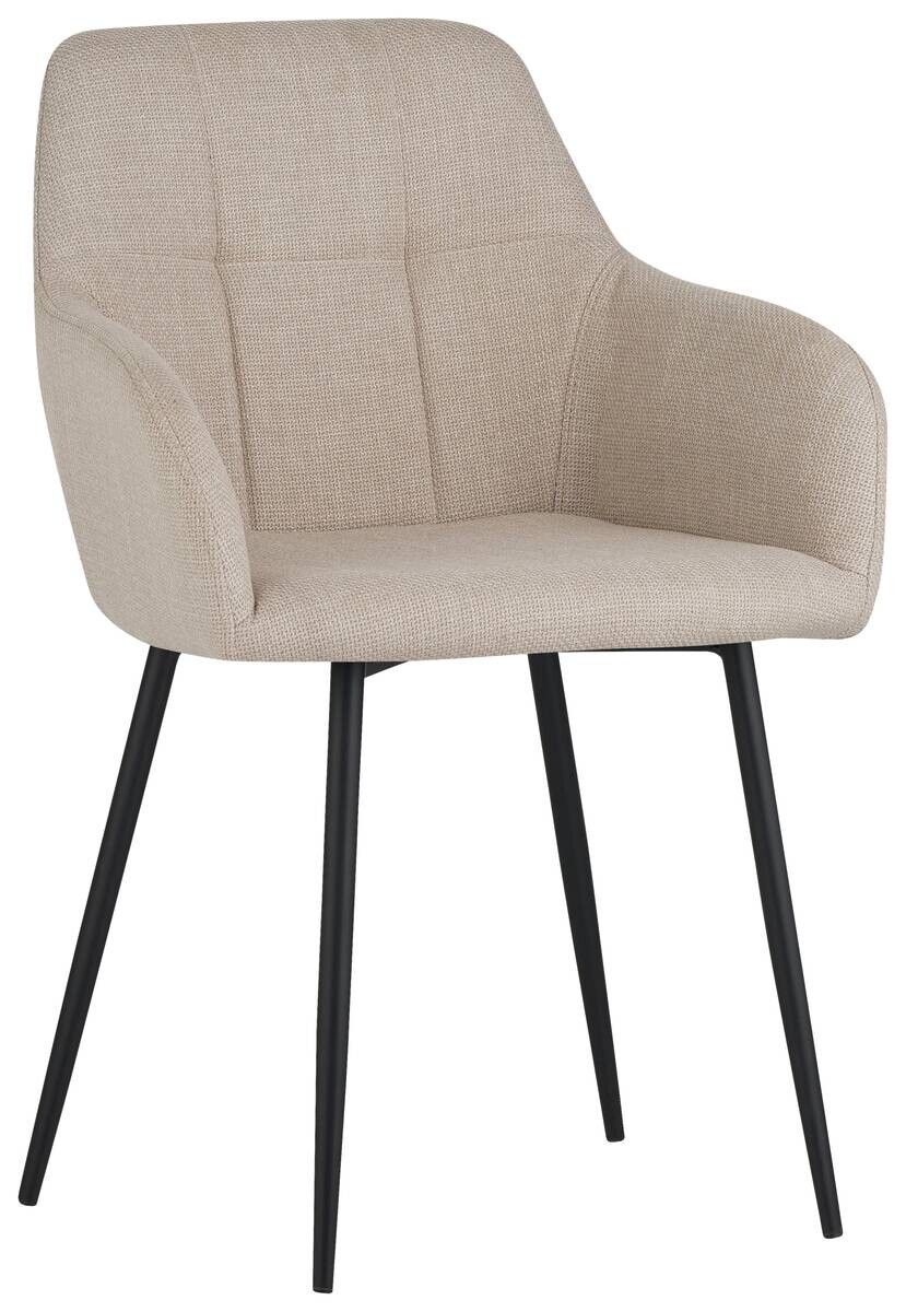 Armlehnstuhl Maria beige Microfaser Webstoff B/H/T: ca. 55x84x61 cm