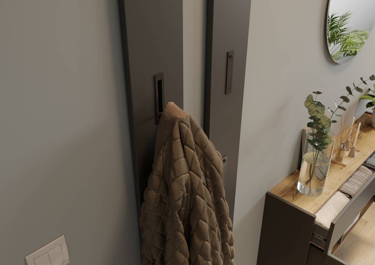 Mehrzweckschrank 1398-549 Graphit Optik Eiche Navarra Nachbildung B/H/T: ca. 110x57x22 cm