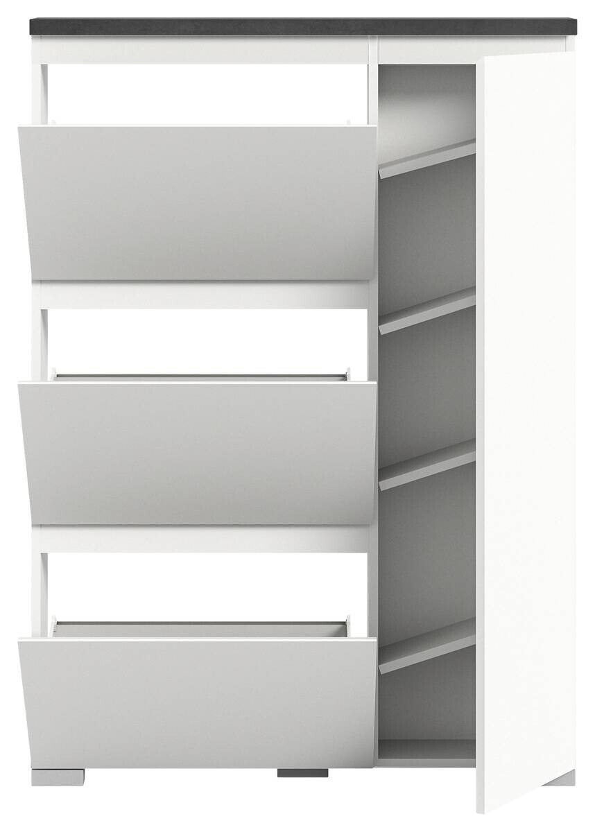 Schuhschrank Shoelove weiß grau B/H/T: ca. 95x130x18 cm Schuhschrank Shoelove weiß grau B/H/T: ca. 95x130x18 cm