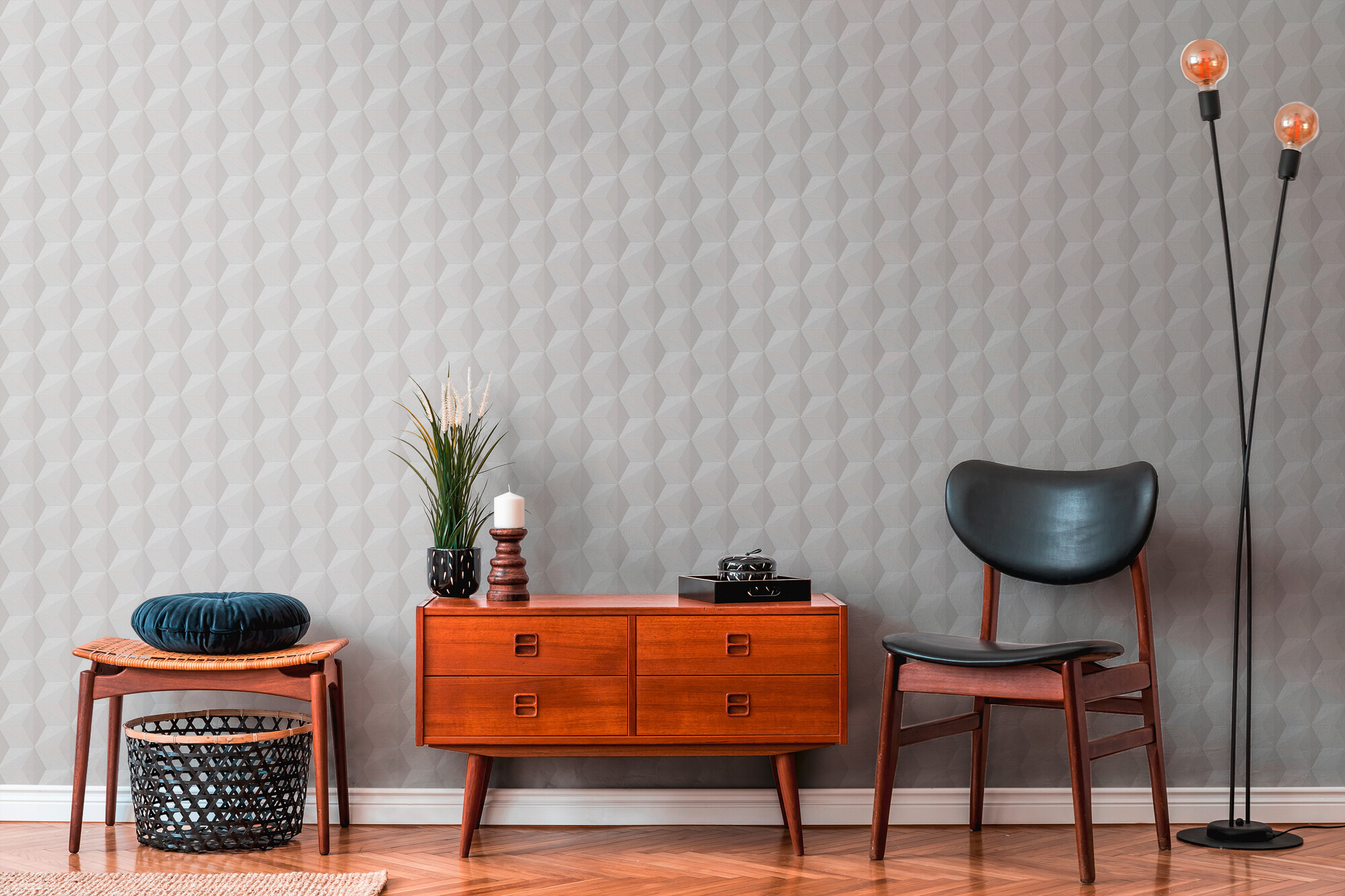 A.S.Creation Vliestapete grau beige B/H/D: ca. 53x1005x8,8 cm