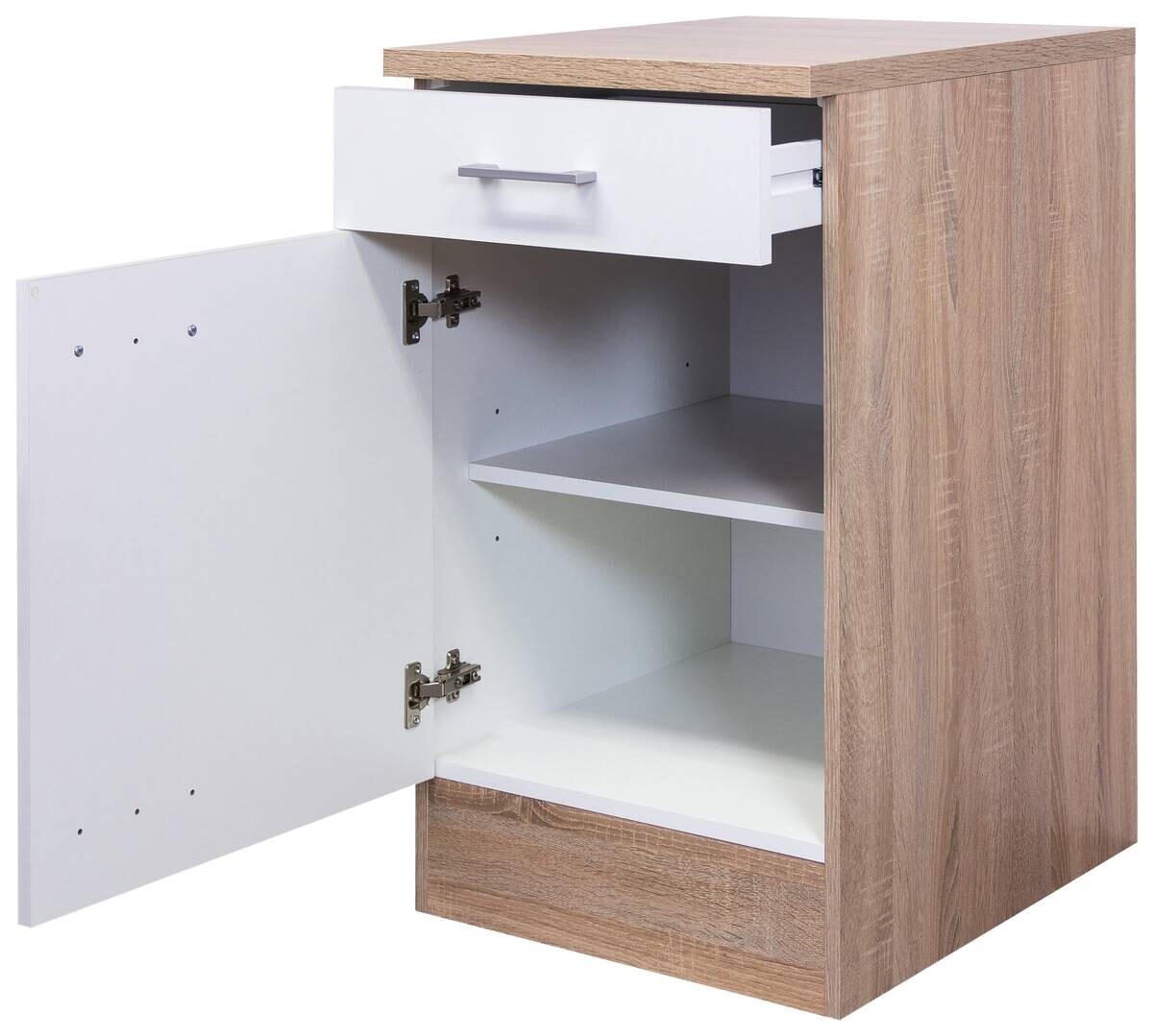 Unterschrank Samoa weiß Eiche Nachbildung B/H/T: ca. 40x85x60 cm