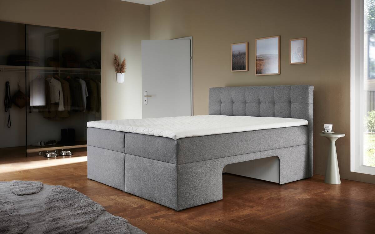 Boxbett Petty II hellgrau Liegefläche B/L: ca. 180x200 cm