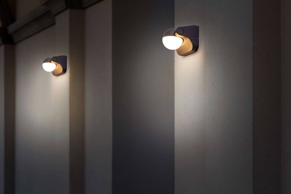 LED-Außenwandleuchte 1221897 anthrazit B/H/T: ca. 10,5x8,9x11,4 cm