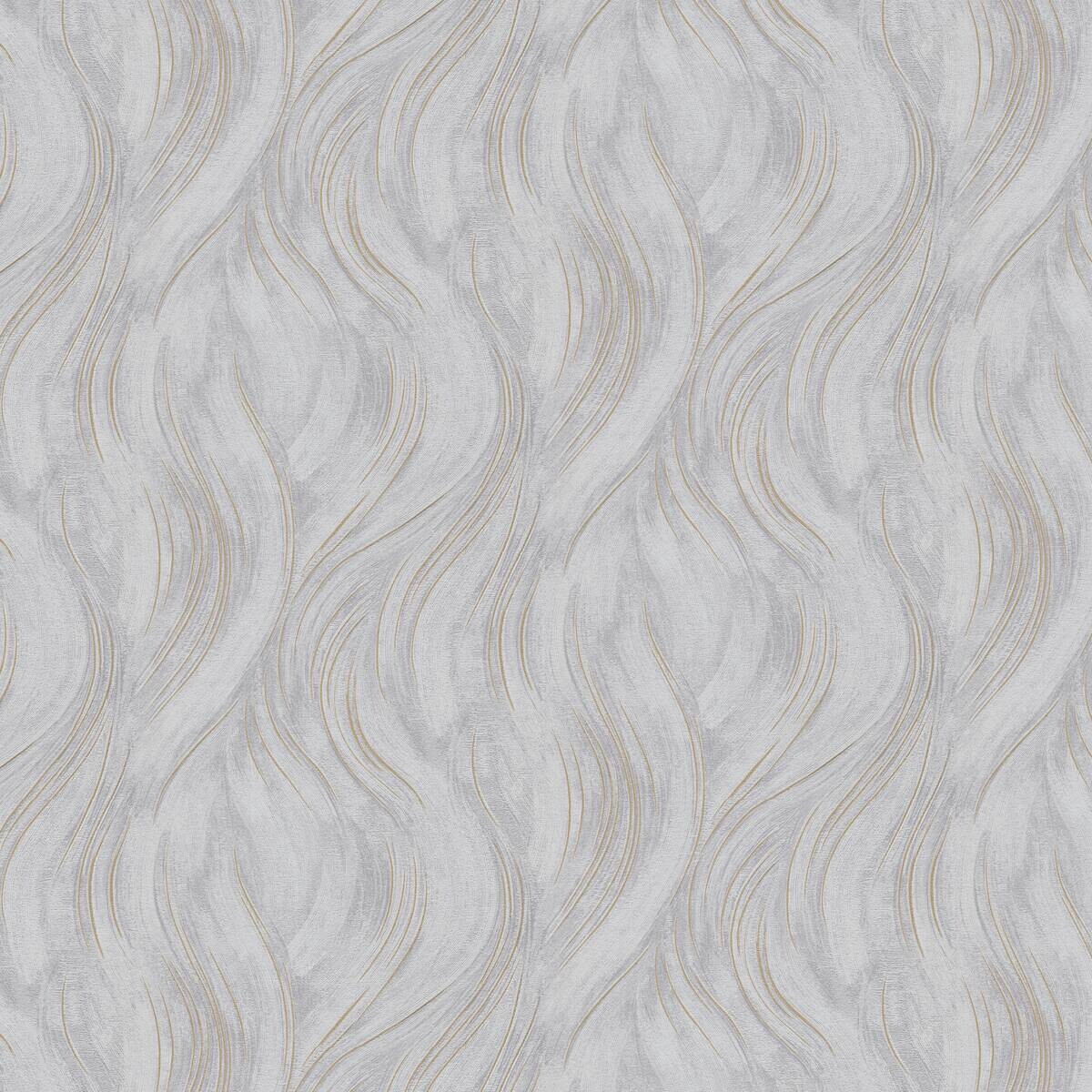 Erismann Vliestapete Wellen weiß gold B/L: ca. 53x1005 cm