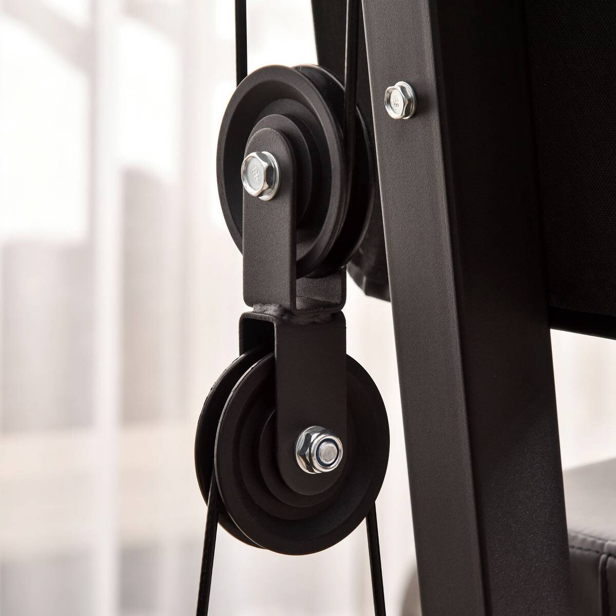 HOMCOM Kraftstation schwarz Kunstleder B/H/L: ca. 108x207x148 cm