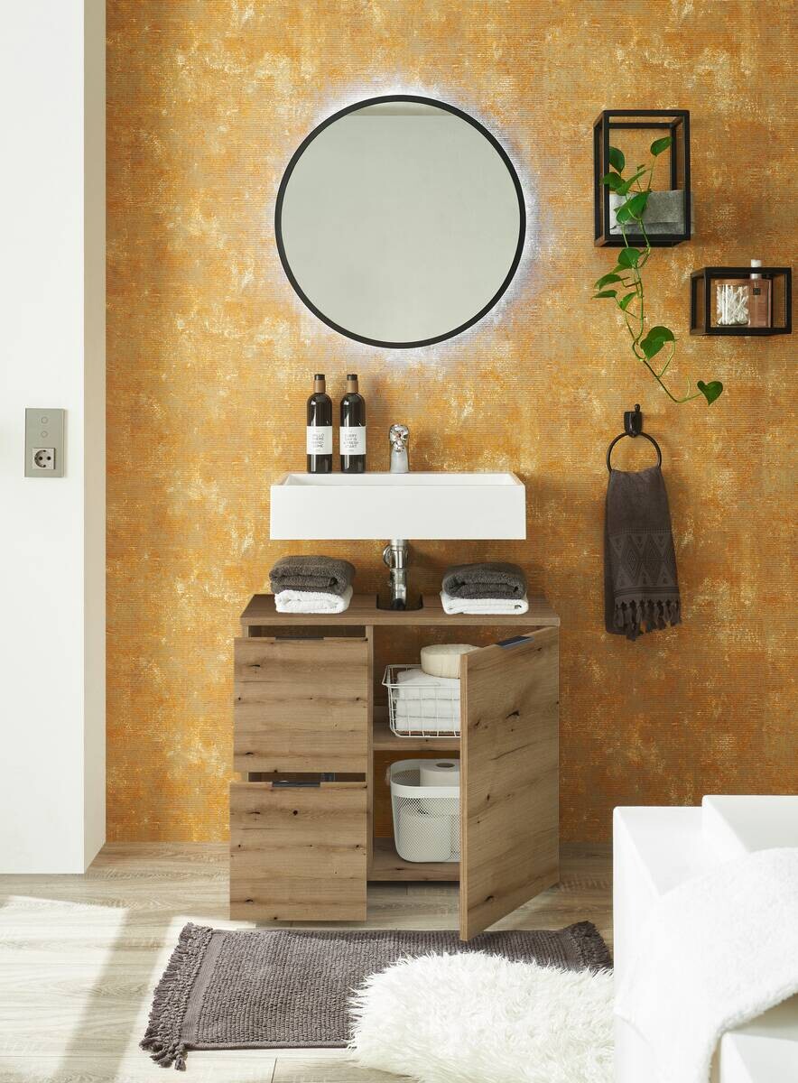 Waschbeckenunterschrank Porto Eiche Evoke Coast Nachbildung B/H/T: ca. 70x60x35 cm