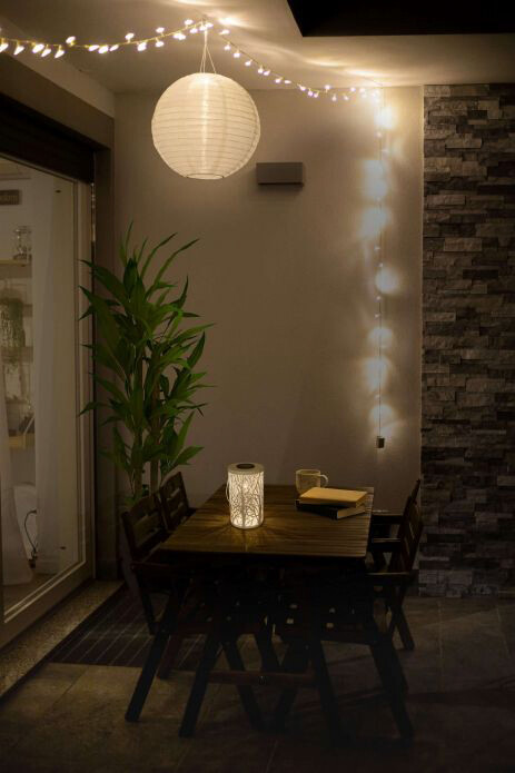 LED-Deko-Solarleuchte NV5266523 weiß Kunststoff H/D: ca. 20x12 cm