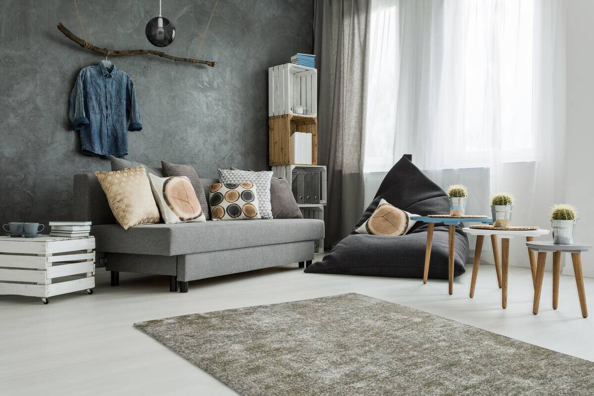 Kayoom Kurzflorteppich Etna 110 olive B/H/L: ca. 80x0,9x150 cm