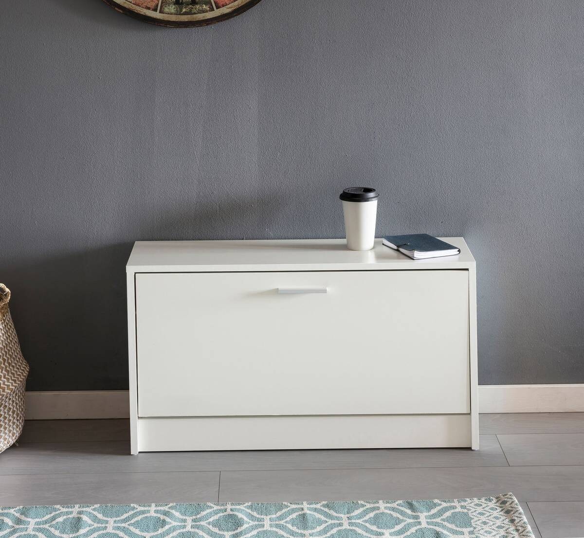 Schuhbank weiß B/H/T: ca. 80x47x24 cm