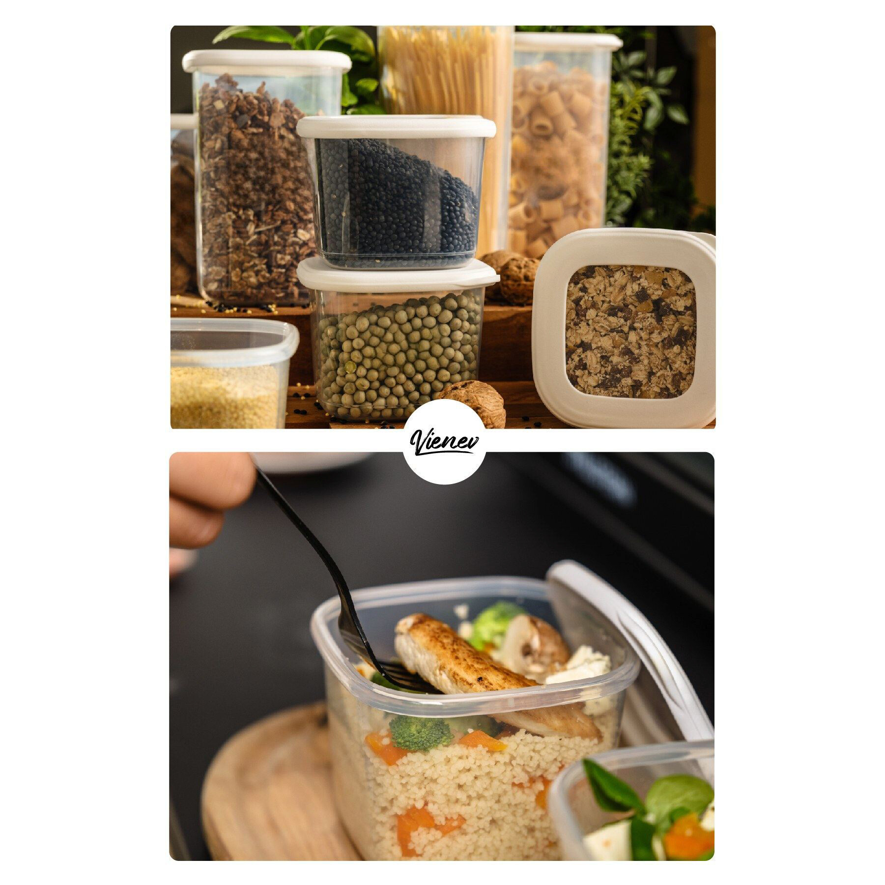 HermiaConcept Vorratsdosenset 15tlg. weiß