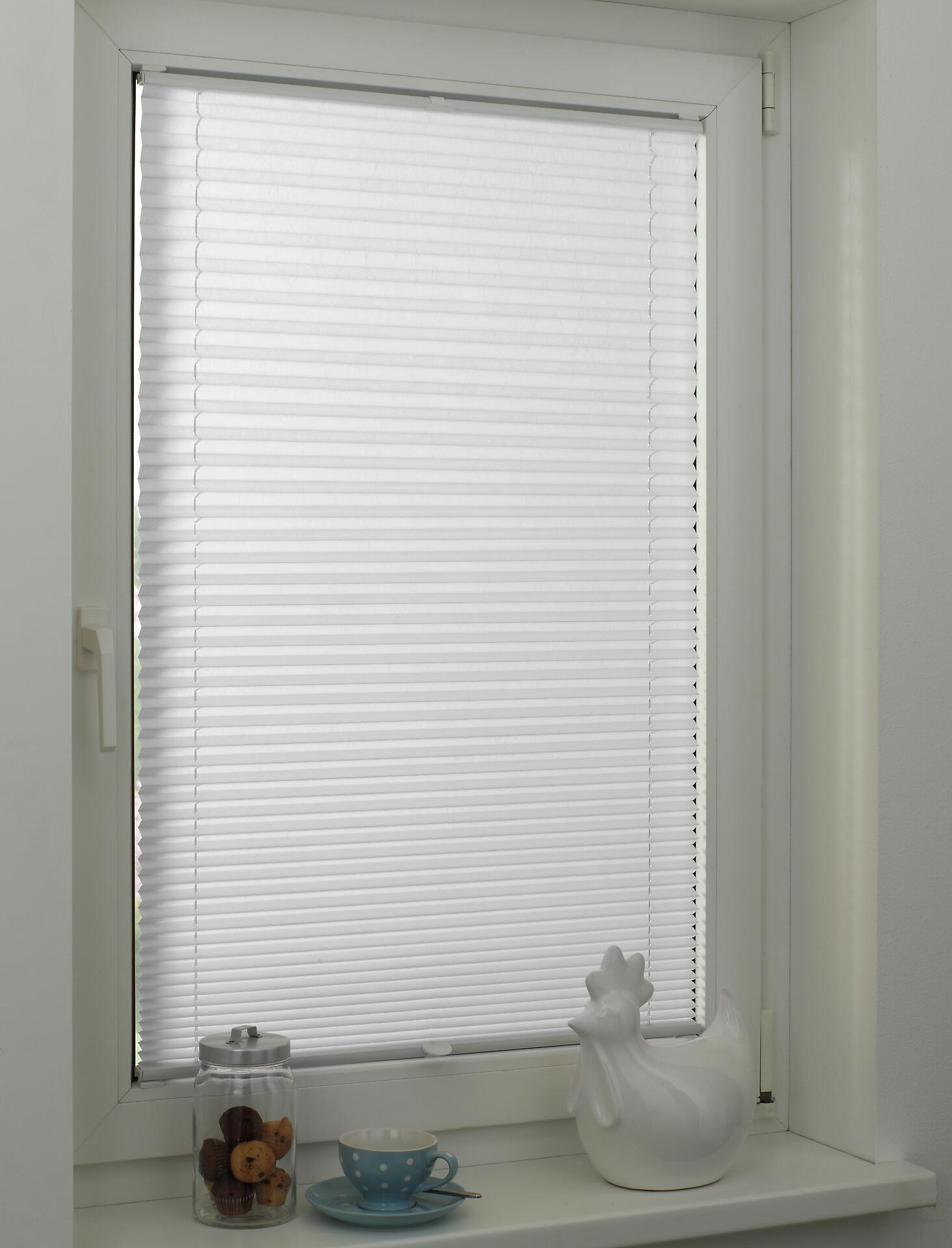 Boviva Spannplissee weiß B/L: ca. 40x130 cm