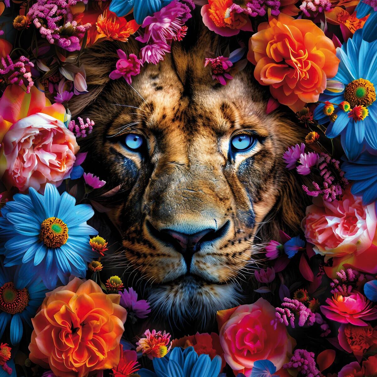 Keilrahmenbild Löwe B/H: ca. 35x35 cm