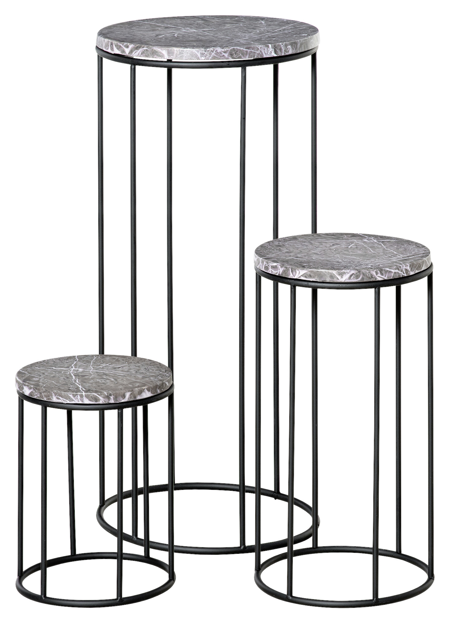 Outsunny Blumenständer schwarz Metall H/D: ca. 70x30 cm