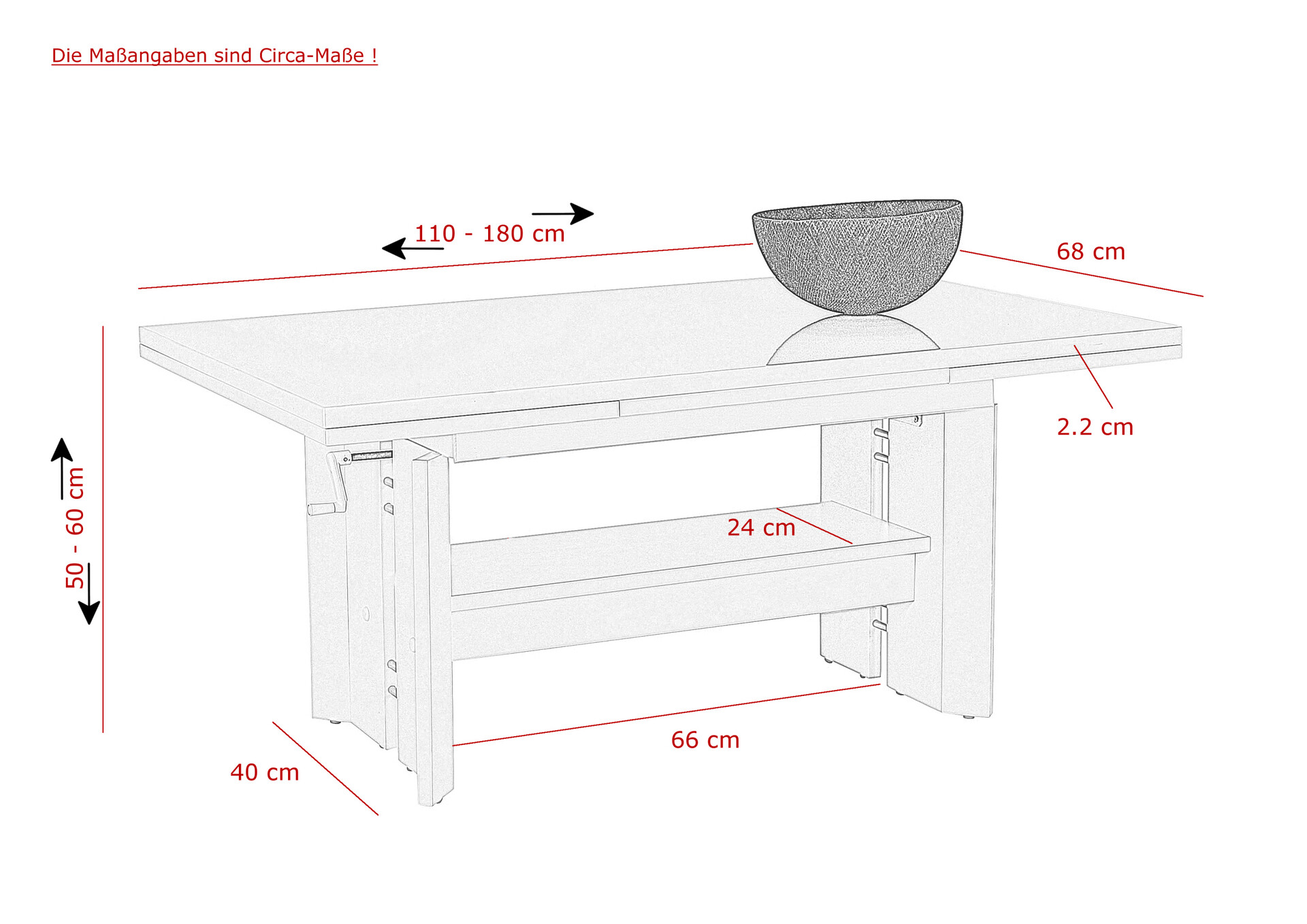 Hela Couchtisch DARIO weiß Holzwerkstoff B/H/T: ca. 110x50x68 cm