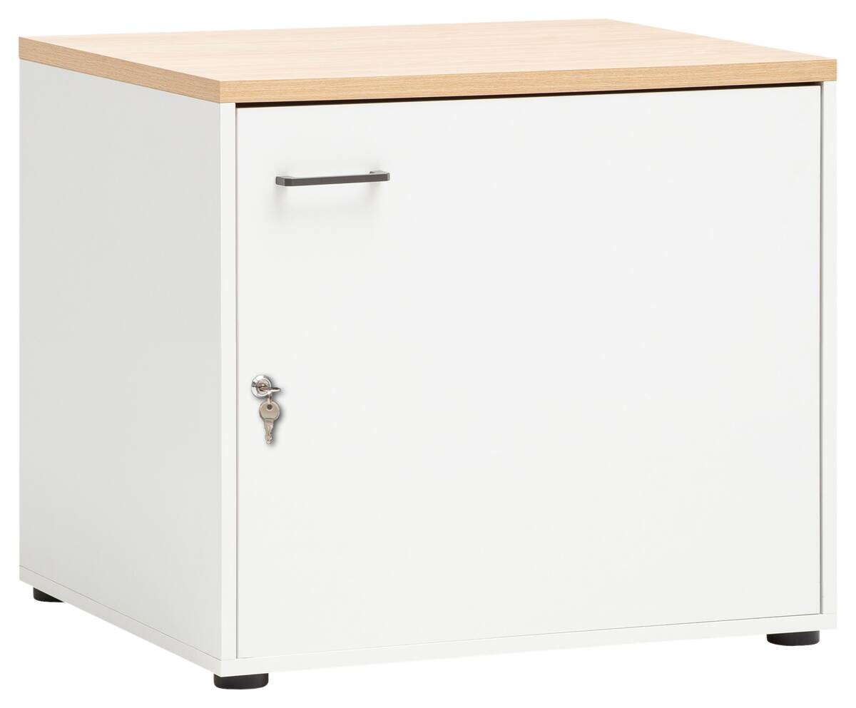 Unterschrank Solea weiß matt Eiche hell Nachbildung B/H/T: ca. 67,1x60x60 cm Unterschrank Solea weiß matt Eiche hell Nachbildung B/H/T: ca. 67,1x60x60 cm