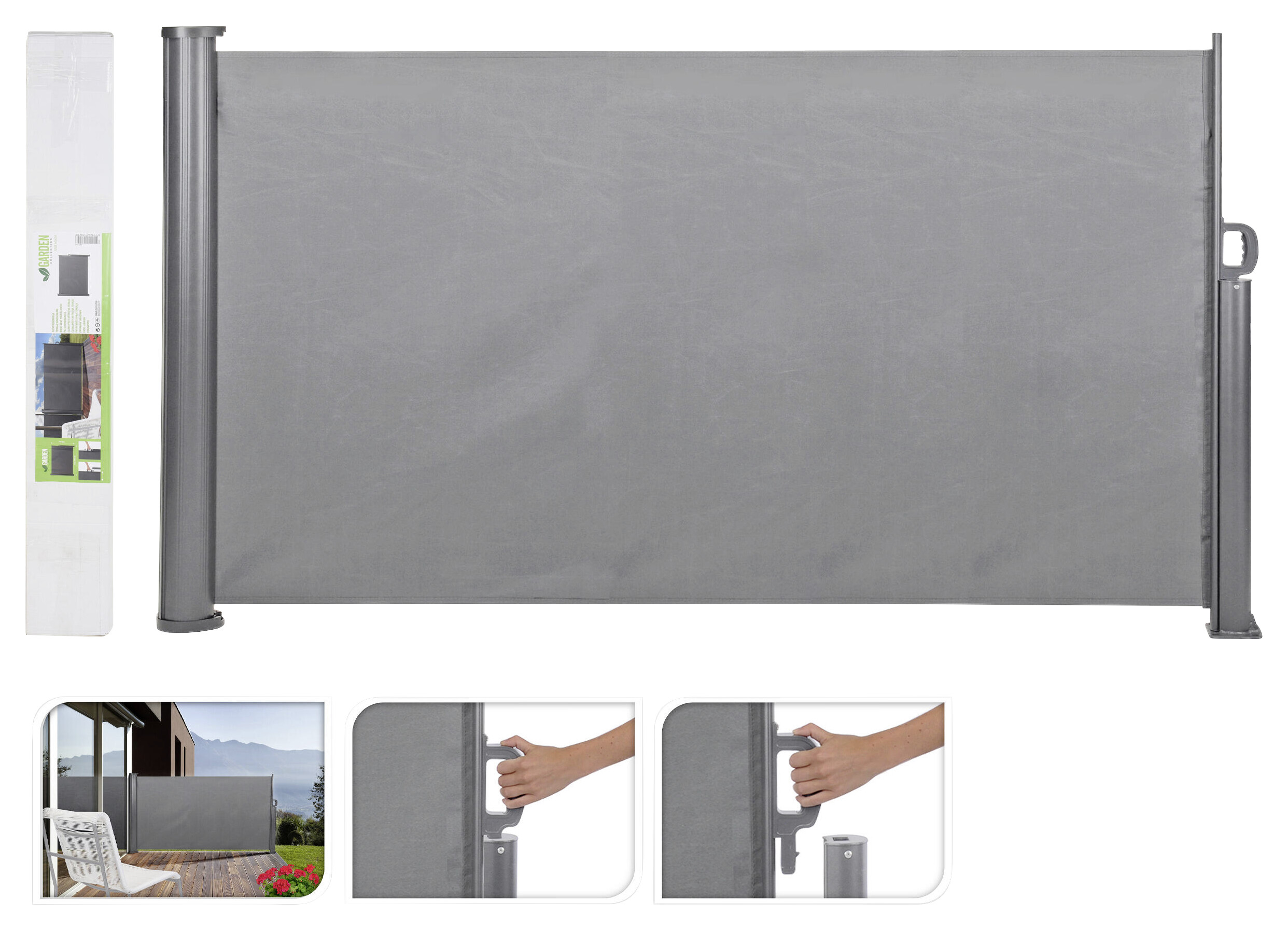 Terrassenfliese grau Aluminium B/H/L: ca. 19x10,5x165,5 cm