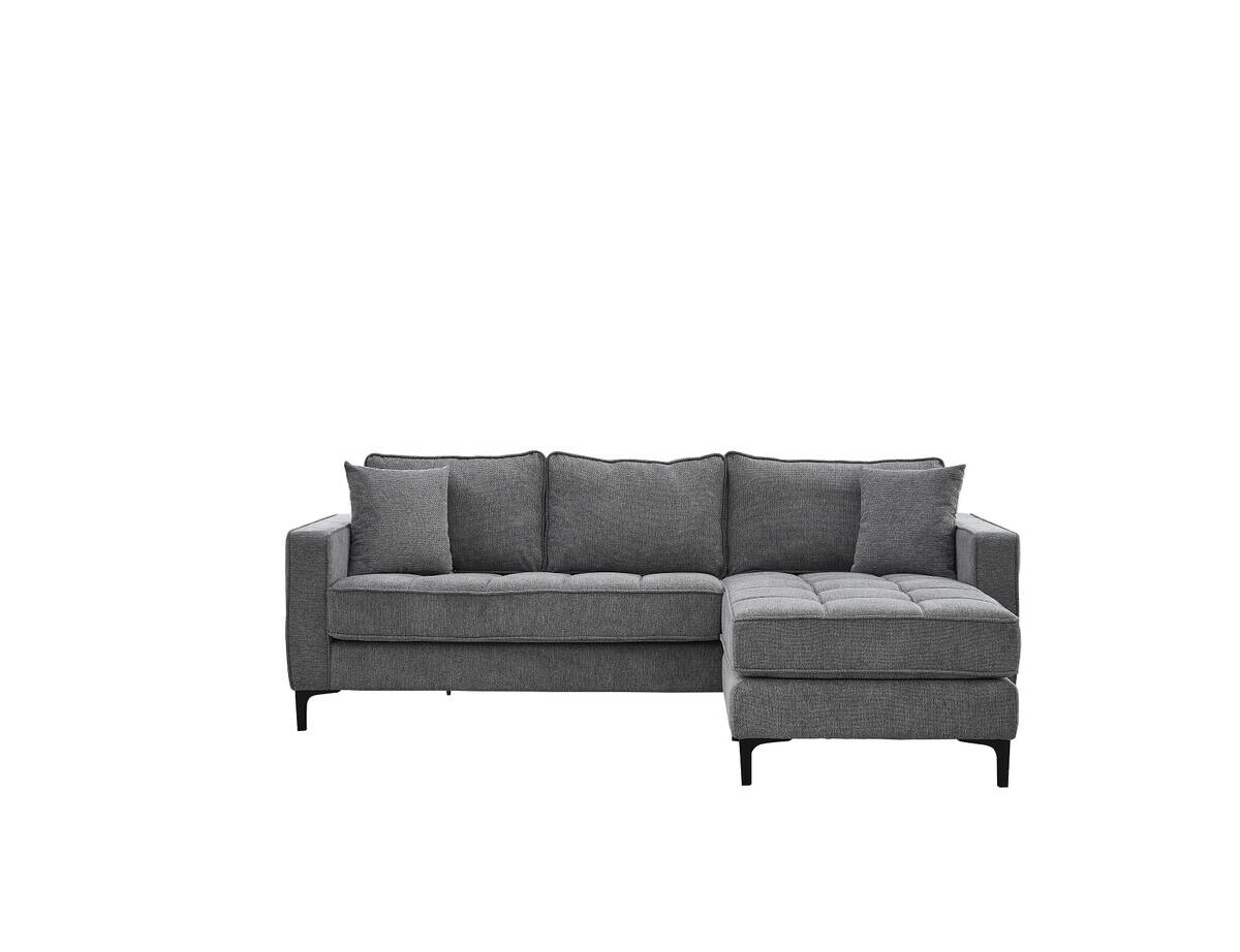 Ecksofa hellgrau Microfaser B/H/T: ca. 238x67x185 cm