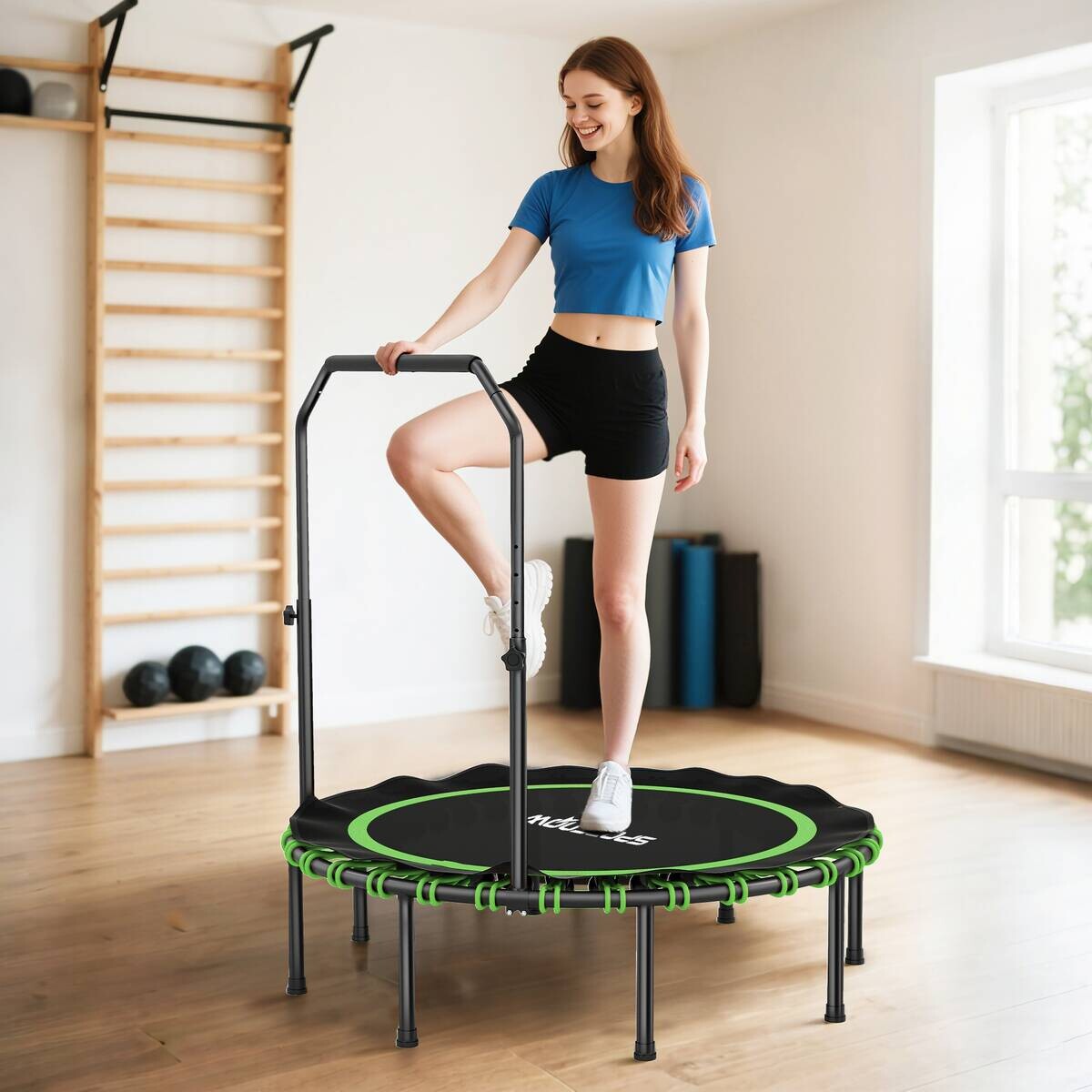 SPORTNOW Fitness Trampolin schwarz B/H/L: ca. 122x129x122 cm