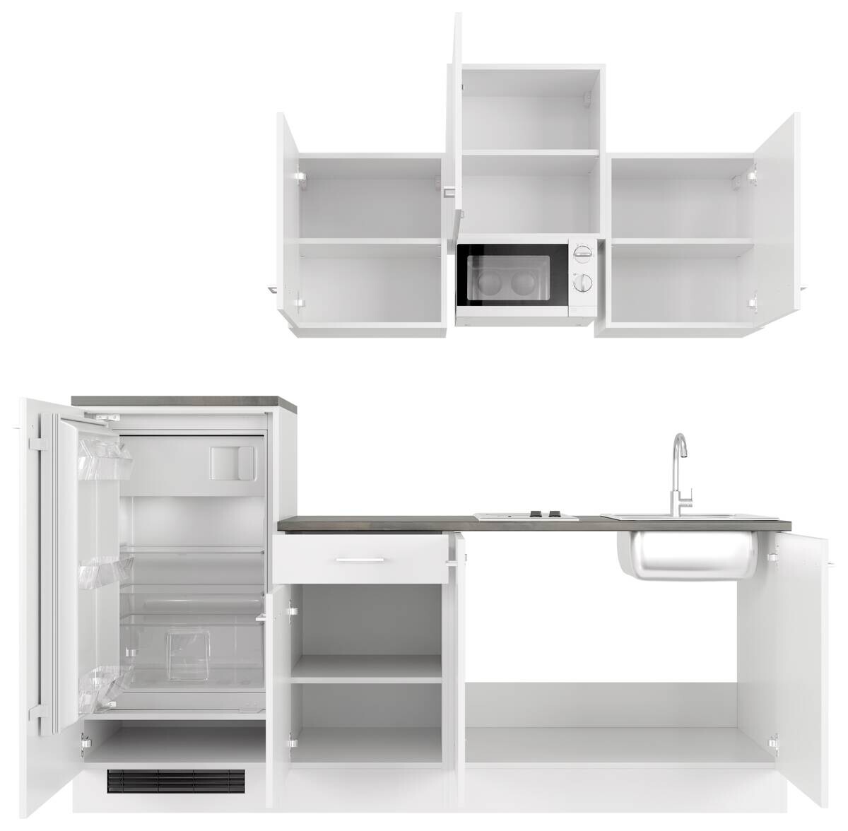 Küchenblock Lucca weiß matt B/H/T: ca. 210x226x60 cm