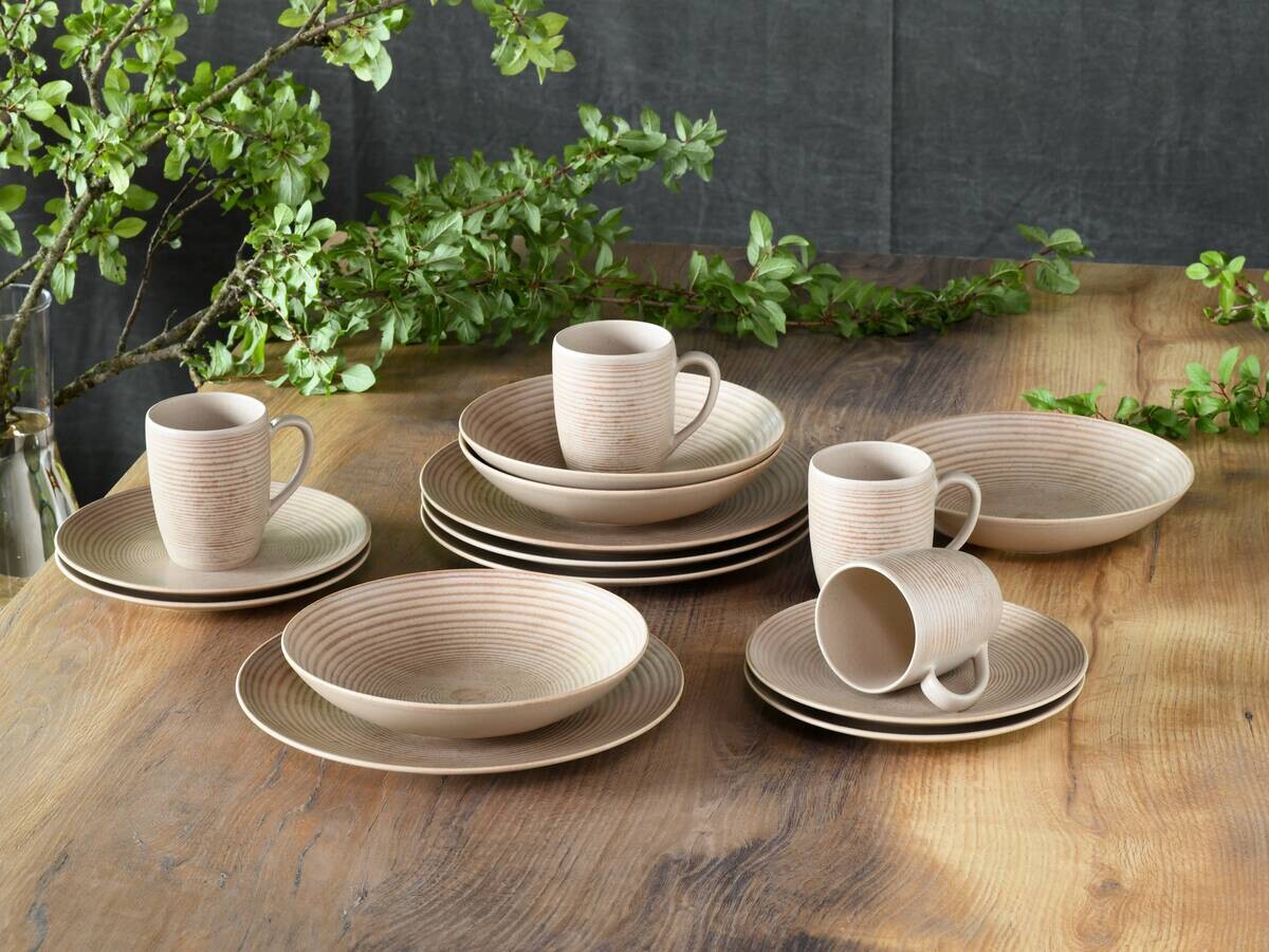 CreaTable Kombiservice Catania sand Steinzeug 16 tlg.