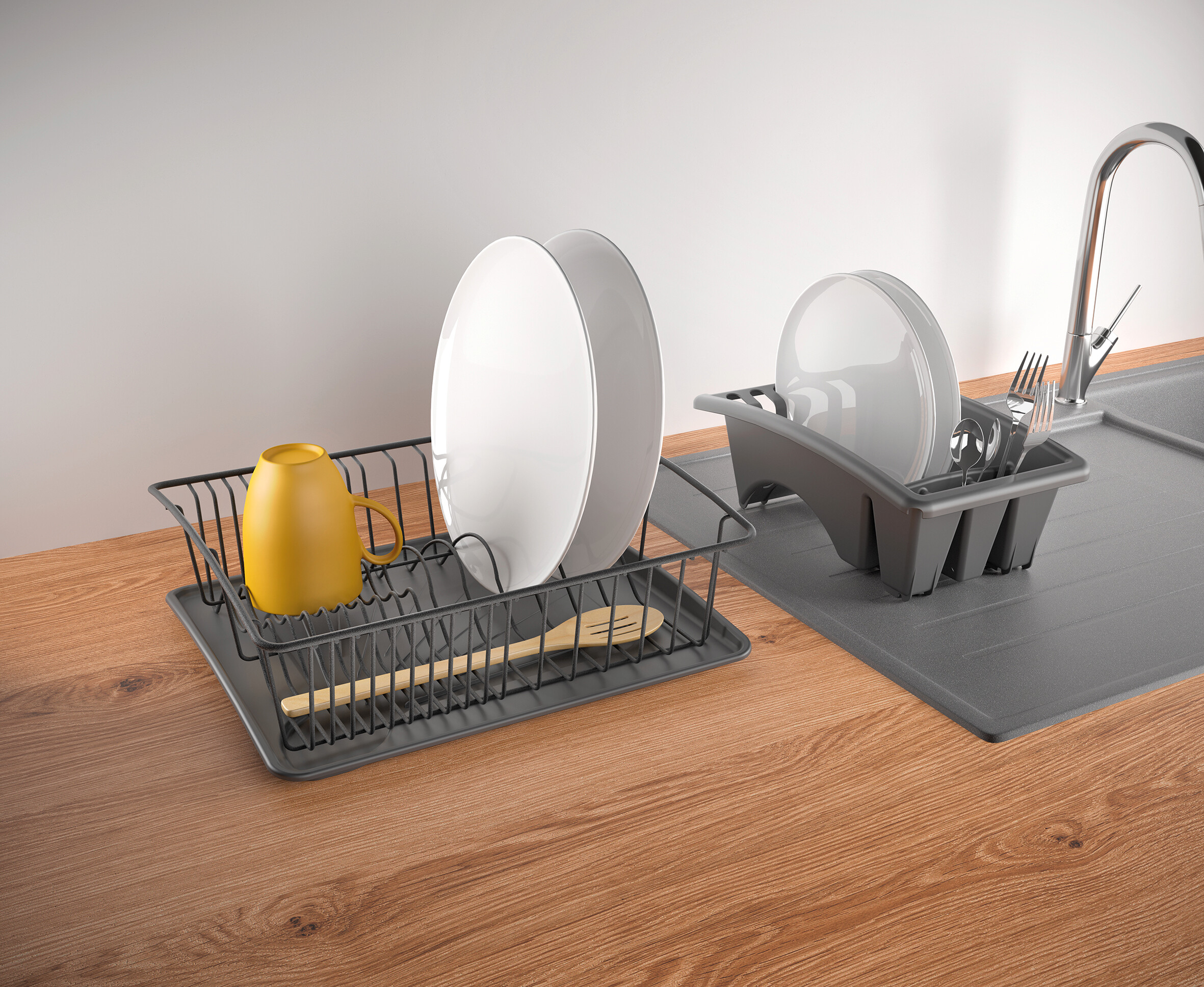 Metaltex Spülkorb Aquatex Plus Lava mattschwarz Metall