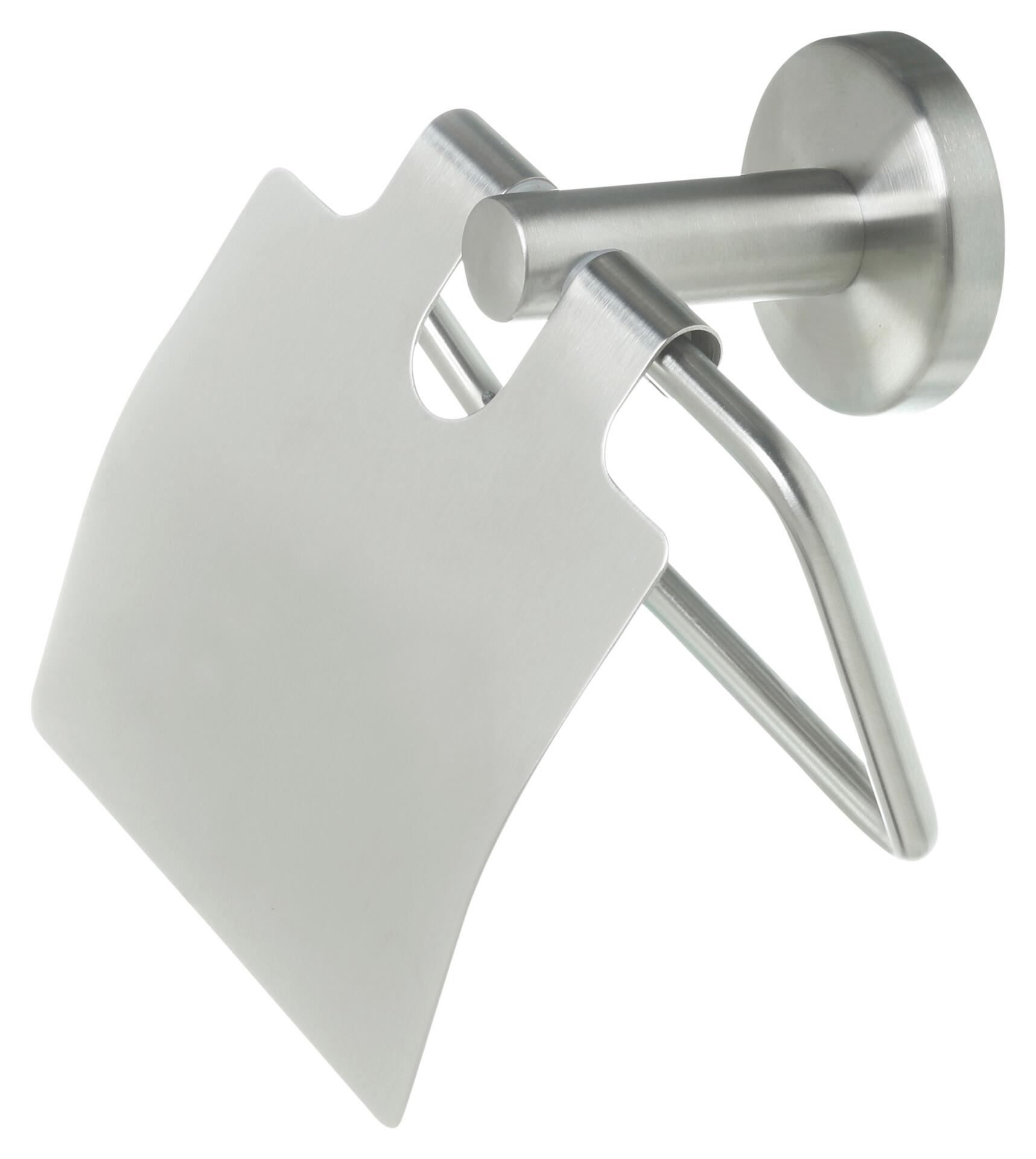 POCOline Toilettenpapierhalter Milano Edelstahloptik Edelstahl B/H/L: ca. 14x7x18 cm