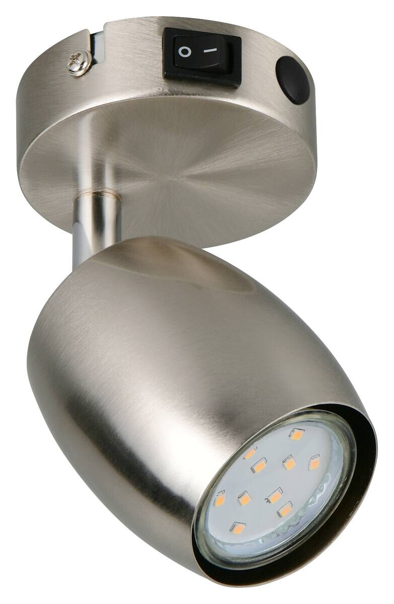 Reality Leuchten Spots Nancy nickel matt Metall B/H/L: ca. 9,5x14x8 cm GU10 1 Brennstellen